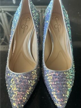 Jessica Simpson Nettles - Iridescent Sequin Pumps in Multicolor Sparkle